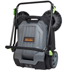 Walk-behind Hand Push Floor Sweeper 25.6" Width 5 Gallon Waste Container