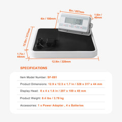 Portable Medical Scale Digital Physician Weight Scale Anti-Slip Mat 550LBS