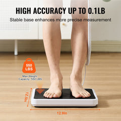 Portable Medical Scale Digital Physician Weight Scale Anti-Slip Mat 550LBS