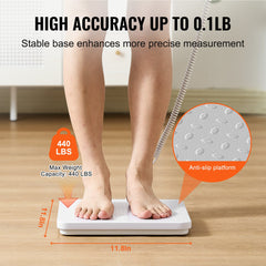 Portable Medical Scale, Professional Physician Scale for Weighing - with Anti-slip Platform, 2 Units, Hold & Tare Function, Digital Physician Weight Scale for Gym Home Hospital, 440LBS Capacity