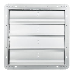 Shutter Exhaust Fan, 406 mm High-speed 1400RPM 1506 CFM, Aluminum Wall Mount Attic Fan with AC-motor, Ventilation and Cooling for Greenhouses, Garages, Sheds, Shops