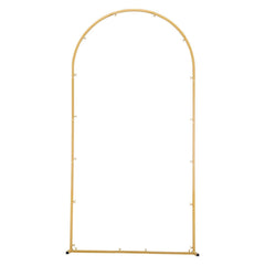 Arch Backdrop Stand, 2 x 1 m, Stable Structure, Easy Assembly, 1 Set Gold Metal Arch Backdrop Stand for Wedding, Birthday Party, Graduation, Holiday Celebration, and Ceremony Decoration