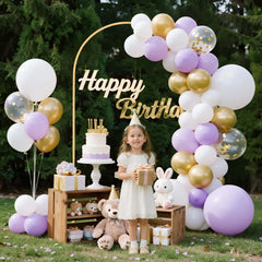 Arch Backdrop Stand, 2 x 1 m, Stable Structure, Easy Assembly, 1 Set Gold Metal Arch Backdrop Stand for Wedding, Birthday Party, Graduation, Holiday Celebration, and Ceremony Decoration