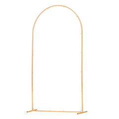 Arch Backdrop Stand, 2.2 x 1.2 m, Stable Structure, Easy Assembly, 1 Set Gold Metal Arch Backdrop Stand for Wedding, Birthday Party, Graduation, Holiday Celebration, and Ceremony Decoration