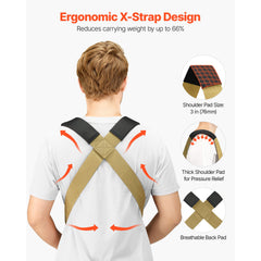 Moving Straps, Supports up to 453.6 kg, 2-Person Lifting and Moving System with 2 Harness Straps & 2 Load-bearing Straps, Adjustable Lifting Shoulder Straps Move Furniture Appliances Mattresses
