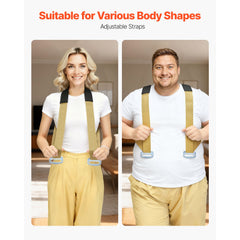 Moving Straps, Supports up to 453.6 kg, 2-Person Lifting and Moving System with 2 Harness Straps & 2 Load-bearing Straps, Adjustable Lifting Shoulder Straps Move Furniture Appliances Mattresses