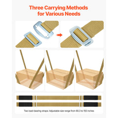 Moving Straps, Supports up to 453.6 kg, 2-Person Lifting and Moving System with 2 Harness Straps & 2 Load-bearing Straps, Adjustable Lifting Shoulder Straps Move Furniture Appliances Mattresses