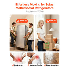 Moving Straps, 2-Person Lifting and Moving System with 2 Harness Straps, 1 Load-bearing Strap & 1 Handheld Strap, Adjustable Lifting Shoulder Straps Move Furniture Appliances Mattresses