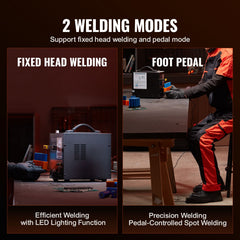 Spot Welder, 737G Pulse Spot Welder, Portable High-Power Welding Machine Soldering Station with 2 Welding Modes and LED Lighting for 0.12mm Pure Nickel
