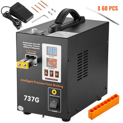 Spot Welder, 737G Pulse Spot Welder, Portable High-Power Welding Machine Soldering Station with 2 Welding Modes and LED Lighting for 0.12mm Pure Nickel