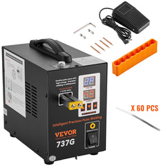 Spot Welder, 737G Pulse Spot Welder, Portable High-Power Welding Machine Soldering Station with 2 Welding Modes and LED Lighting for 0.12mm Pure Nickel