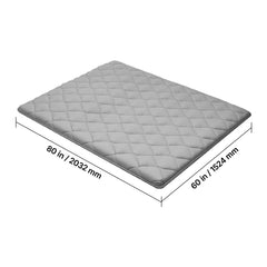 Japanese Tatami Mat, Queen Size Foldable Japanese Tatami Mattress, Futon Mattress with Storage Bag & Fastener, 9-Layer Floor Mat for Sleeping, Dorm, Meditation, Yoga, 2032 x 1524 x 63.5 mm, Gray