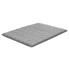 Japanese Tatami Mat, Queen Size Foldable Japanese Tatami Mattress, Futon Mattress with Storage Bag & Fastener, 9-Layer Floor Mat for Sleeping, Dorm, Meditation, Yoga, 2032 x 1524 x 63.5 mm, Gray