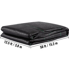 Geotextile Fabric, 3.8 x 15.2 m 3.5oz Woven PP Driveway Drain Cloth with 600lbs Tensile Strength, Heavy Duty Underlayment for Soil Stabilization, Landscaping, Weed Barrier,