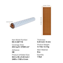 Boat Flooring, EVA Foam Boat Decking 94.5" x 46", Non-Slip Self-Adhesive Flooring, 29.9 sq.ft Marine Carpet for Boats, Yacht, Pontoon, Kayak Decking