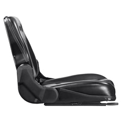 Universal Forklift Seat, Fold Down Tractor Seat with Adjustable Angle Back and Micro Switch, 16-34 cm Extended Slot Comfortable Forklift Seat for Tractor Loader Excavator