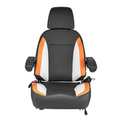 Forklift Seat Mower Tractor Seat Adjustable Back Seatbelt & Headrest