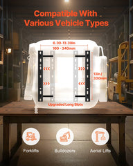 Forklift Seat Mower Tractor Seat Adjustable Back Seatbelt & Headrest