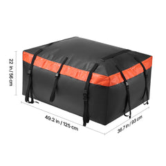 Car Rooftop Cargo Carrier Bag, 23 Cubic Feet Roof Cargo Carrier, Heavy Duty 840D PVC 100% Waterproof Car Roof Luggage Bag for All Vehicle with/without Rack- with Lock, Anti-Slip Mat, 6 Door Hook