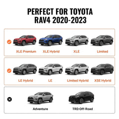 Roof Rack Cross Bars, Compatible with Toyota RAV4 2020-2023, 160lbs Load Capacity, Aluminum Anti-Rust Crossbars with Locks, Rooftop Cargo Bag Luggage Carrier (Not Fit for Adventure/TRD Off-Road)