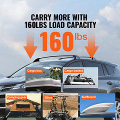 Roof Rack Cross Bars, Compatible with Toyota RAV4 2020-2023, 160lbs Load Capacity, Aluminum Anti-Rust Crossbars with Locks, Rooftop Cargo Bag Luggage Carrier (Not Fit for Adventure/TRD Off-Road)