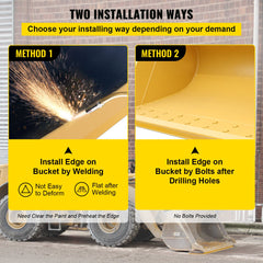 Bucket Cutting Edge, 213x10x1.3 Bucket Edge, Weld-on and Bolt-on Advanced Cutting Edge, 16Mn Carbon-manganese Steel Loader Cutting Edge, Skid Steer Cutting Edge with Paint for Excavator and Load