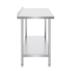 24 x 48 x 36 Inch Stainless Steel Work Table, Commercial Food Prep Worktable Heavy Duty Prep Worktable, Metal Work Table with Adjustable Height for Restaurant, Home and Hotel
