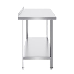 24 x 48 x 36 Inch Stainless Steel Work Table, Commercial Food Prep Worktable Heavy Duty Prep Worktable, Metal Work Table with Adjustable Height for Restaurant, Home and Hotel