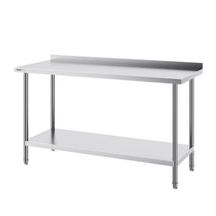 24 x 60 x 36 Inch Stainless Steel Work Table, Commercial Food Prep Worktable Heavy Duty Prep Worktable, Metal Work Table with Adjustable Height for Restaurant, Home and Hotel
