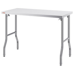 Stainless Steel Kitchen Bench Folding Commercial Prep Table 1220x610 mm