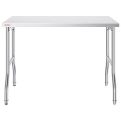 Stainless Steel Kitchen Bench Folding Commercial Prep Table 1220x610 mm