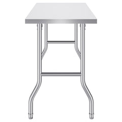 Stainless Steel Kitchen Bench Folding Commercial Prep Table 1220x610 mm
