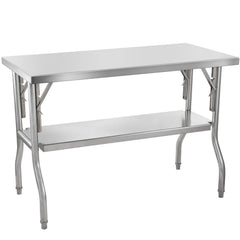 Commercial Worktable Workstation Folding Commercial Prep Table 1220x610 mm