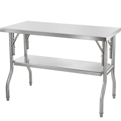 Commercial Worktable Workstation Folding Commercial Prep Table 1220x610 mm