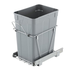 Pullout Trash Can for Kitchen Cabinets, Garbage Waste Recycling Bin, Under Mount Waste Container, with Heavy Duty Metal Full Extension Sliding System and Handle, for Sink, Under Counter
