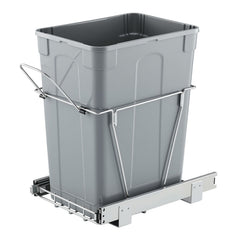 Pullout Trash Can for Kitchen Cabinets, Garbage Waste Recycling Bin, Under Mount Waste Container, with Heavy Duty Metal Full Extension Sliding System and Handle, for Sink, Under Counter