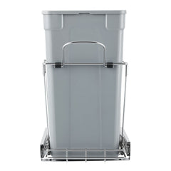 Pullout Trash Can for Kitchen Cabinets, Garbage Waste Recycling Bin, Under Mount Waste Container, with Heavy Duty Metal Full Extension Sliding System and Handle, for Sink, Under Counter