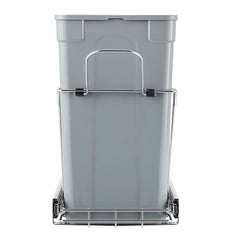 Pullout Trash Can for Kitchen Cabinets,Double Under Sink Garbage Waste Recycling Bin, Under Mount Waste Container, with Heavy Duty Metal Full Extension Sliding System and Handle