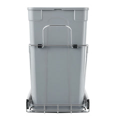 Pullout Trash Can for Kitchen Cabinets,Double Under Sink Garbage Waste Recycling Bin, Under Mount Waste Container, with Heavy Duty Metal Full Extension Sliding System and Handle