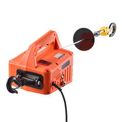 3-in-1 Electric Hoist Winch, 700 kg Capacity, 1500W Portable Power Winch Crane, 7.6 m Lifting Height, 5 m/min with Manual, Wired and Wireless Remote Control for Factory, Warehouss, Garage