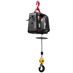 2-in-1 Electric Hoist Winch, 500 kg Capacity, 1500W Portable Power Winch Crane, 7.6 m Lifting Height, 5 m/min with Manual and Wireless Remote Control for Factory, Warehouss, Garage