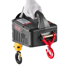 2-in-1 Electric Hoist Winch, 500 kg Capacity, 1500W Portable Power Winch Crane, 7.6 m Lifting Height, 5 m/min with Manual and Wireless Remote Control for Factory, Warehouss, Garage
