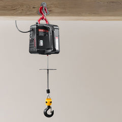 2-in-1 Electric Hoist Winch, 500 kg Capacity, 1500W Portable Power Winch Crane, 7.6 m Lifting Height, 5 m/min with Manual and Wired Remote Control for Factory, Warehouss, Garage