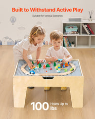 Multi-Purpose Activity Play Table 290 Building Bricks & 30 PCS Accessories