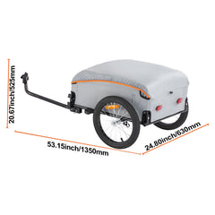 Bike Cargo Trailer, 88/100/160 lbs Load Capacity, Heavy-Duty Bicycle Wagon Cart, Foldable Compact Storage with Universal Hitch