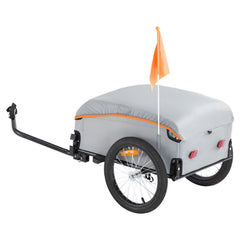 Bike Cargo Trailer, 88/100/160 lbs Load Capacity, Heavy-Duty Bicycle Wagon Cart, Foldable Compact Storage with Universal Hitch