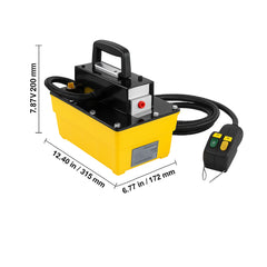 10,000PSI Air Hydraulic Pump, 2.3 L Reservoir, NPT 3/8 In Oil Outlet, NPT 1/4 In Inlet, Air Actuated Foot Pump with Remote Control Actuator, for Automobile Frame Machine & Hydraulic Press