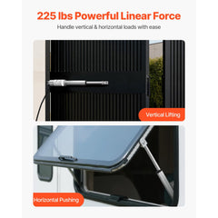 12V Linear Actuator, 101.6mm Stroke 15mm/s High-Speed 1000N Linear Motion Actuator - with IP54 Protection & Mounting Bracket for Lift Desk, Recliner Chairs, Window Door Opener