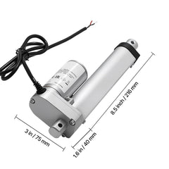 12V Linear Actuator, 101.6mm Stroke 15mm/s High-Speed 1000N Linear Motion Actuator - with IP54 Protection & Mounting Bracket for Lift Desk, Recliner Chairs, Window Door Opener