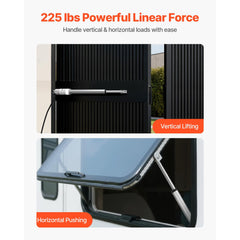 12V Linear Actuator, 203.2mm Stroke 15mm/s High-Speed 1000N Linear Motion Actuator - with IP54 Protection & Mounting Bracket for Lift Desk, Recliner Chairs, Window Door Opener